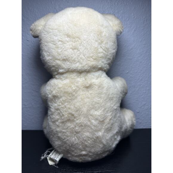 Vintage Rushton 1975 Rock A Bye Bear Stuffed Animal Plush 12" White Soft Cuddly - Picture 2 of 3